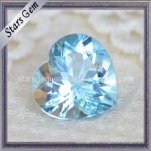 Shinny Herzform Aquamarine Natürlicher Edelstein